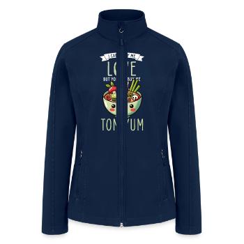 Tom Yum Soup Lovers Delight - Thai Cuisine - Women’s Soft Shell Jacket - navy - Front