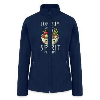 Tom Yum Soup Enthusiasts Delight - Unique Thai - Women’s Soft Shell Jacket - navy - Front