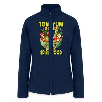 Tom Yum Soup Spirit - A Unique Design for Thai - Women’s Soft Shell Jacket - navy - Front