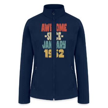Awesome January 1952 - Women’s Soft Shell Jacket - navy - Front