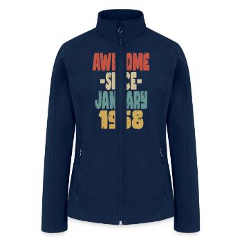 Awesome January 1958 - Women’s Soft Shell Jacket - navy - Front