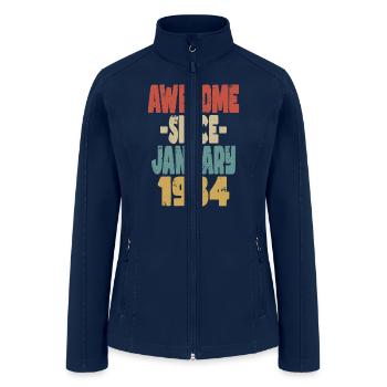 Awesome January 1984 - Women’s Soft Shell Jacket - navy - Front