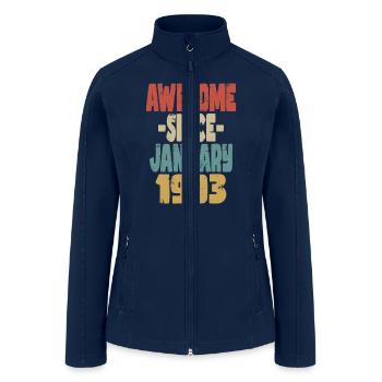 Awesome January 1993 - Women’s Soft Shell Jacket - navy - Front
