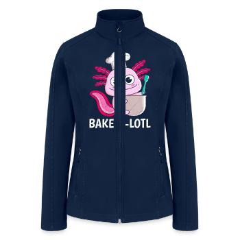 Bread Lover Bakealotl Bread Baking Bread Dough - Women’s Soft Shell Jacket - navy - Front