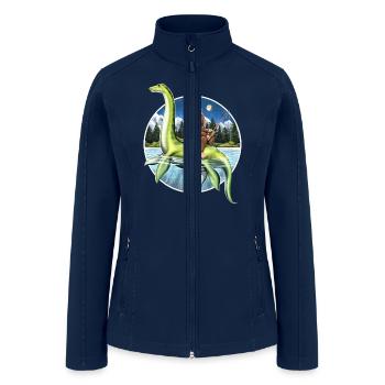 Bigfoot Loch Ness Monster Fishing - Women’s Soft Shell Jacket - navy - Front