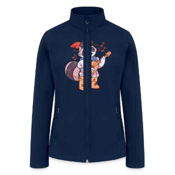 Raccoon Party Guitarist 3 - Women’s Soft Shell Jacket - navy - Front