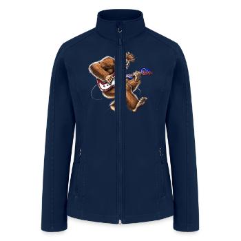 Bigfoot Guitarist - Women’s Soft Shell Jacket - navy - Front