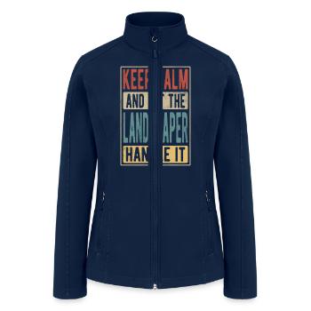 Landscaper Retro Gift - Women’s Soft Shell Jacket - navy - Front