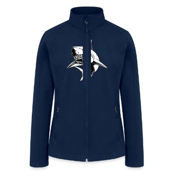 Great White Shark - Ocean Shark - Shark Lover - Women’s Soft Shell Jacket - navy - Front