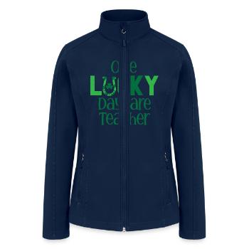 Saint Patricks Day Costumes One Lucky Daycare - Women’s Soft Shell Jacket - navy - Front