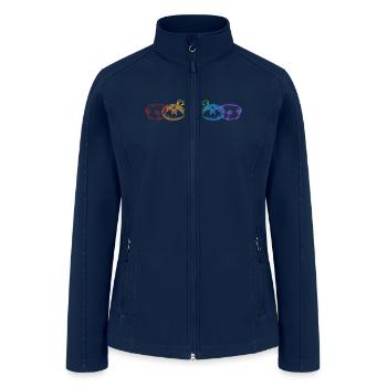 Bread Baking LGBT Rainbow Bread Dough Lover Bread - Women’s Soft Shell Jacket - navy - Front