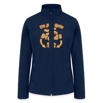 Just Here To Bake Breads Bread Maker Bread Dough - Women’s Soft Shell Jacket - navy - Front