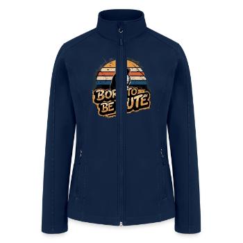 Born To Be Cute Guinea Pig for a Guinea pig lover - Women’s Soft Shell Jacket - navy - Front
