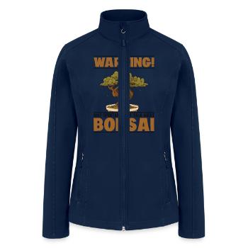 May Spontaneously Talk About Bonsai Penjing Bonsai - Women’s Soft Shell Jacket - navy - Front