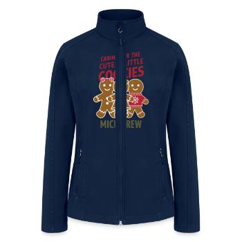 Caring For The Cutest Little Cookies Xmas Nure - Women’s Soft Shell Jacket - navy - Front