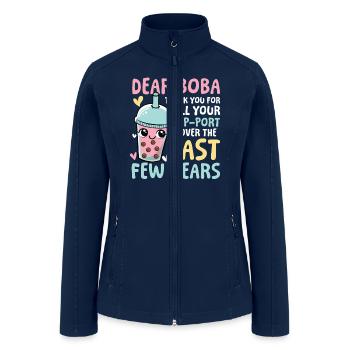 Funny Bubble Tea Saying for a Bubble tea drinker - Women’s Soft Shell Jacket - navy - Front
