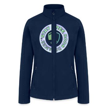 Stay Free Moon Dreamer | phozos | phrase - Women’s Soft Shell Jacket - navy - Front