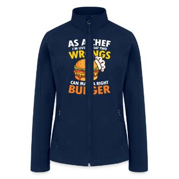 Make a right Burger for a Burger Eater - Women’s Soft Shell Jacket - navy - Front