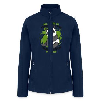 I Learned From Pandas Panda Bear Friend Giant - Women’s Soft Shell Jacket - navy - Front