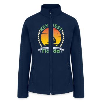 KEY-WEST FLORDIA Sailing West Keys Sailing Outfit - Women’s Soft Shell Jacket - navy - Front