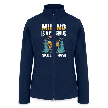 Mining Is A Precious Skill To Have - Women’s Soft Shell Jacket - navy - Front