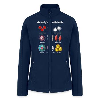 Biology Cells - Women’s Soft Shell Jacket - navy - Front