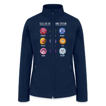 Biology Immune System Cells - Women’s Soft Shell Jacket - navy - Front