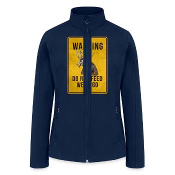 warning do not feed wendigo cryptid warningt shirt - Women’s Soft Shell Jacket - navy - Front