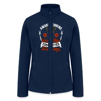 Firefighter Award Committed Fire Rescue - Women’s Soft Shell Jacket - navy - Front