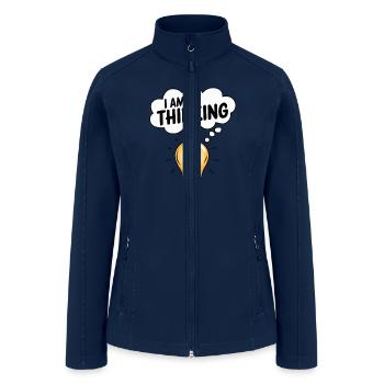 I Am Thinking Light Bulb Inspiration - Women’s Soft Shell Jacket - navy - Front