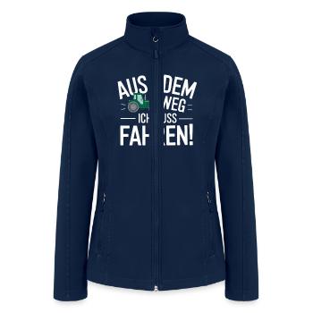 Make Way I Need To Drive A Tractor Enthusiast's - Women’s Soft Shell Jacket - navy - Front
