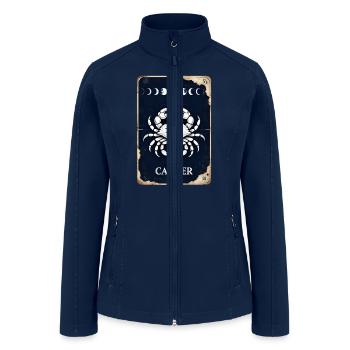 Zodiac Card Cancer - Women’s Soft Shell Jacket - navy - Front