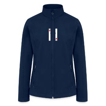 Kski card - Women’s Soft Shell Jacket - navy - Front