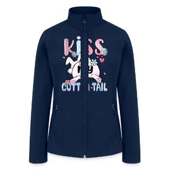 Kiss my cotton tail - Women’s Soft Shell Jacket - navy - Front