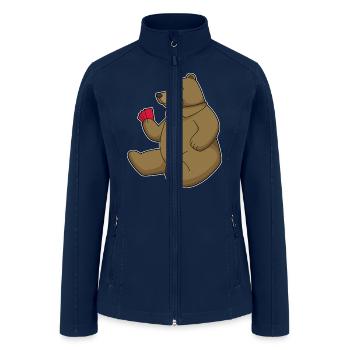 Bear Poker Poker Cards - Women’s Soft Shell Jacket - navy - Front