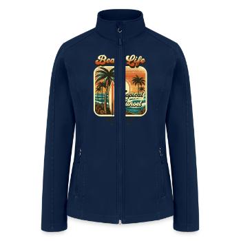 Beach Life - Women’s Soft Shell Jacket - navy - Front