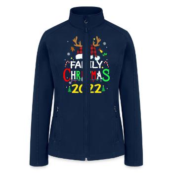 Family Christmas 2022 Merry Christmas - Women’s Soft Shell Jacket - navy - Front