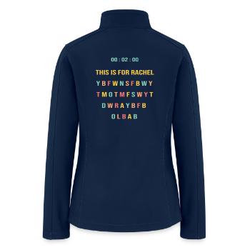 This Is For Rachel Colorful Lettering - Women’s Soft Shell Jacket - navy - Back