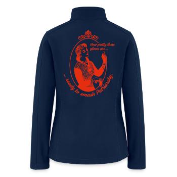 Empowered Elegance: Feminine Rebellion - Women’s Soft Shell Jacket - navy - Back