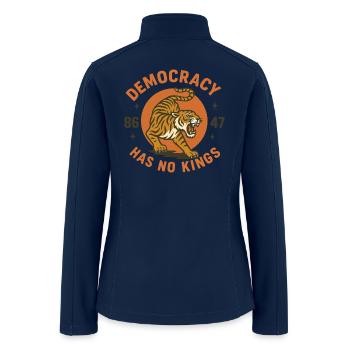 Democracy has no kings - Women’s Soft Shell Jacket - navy - Back