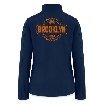 Brooklyn Stamp NYC Tee - Women’s Soft Shell Jacket - navy - Back