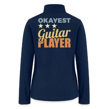 Okayest Guitarist - Women’s Soft Shell Jacket - navy - Back
