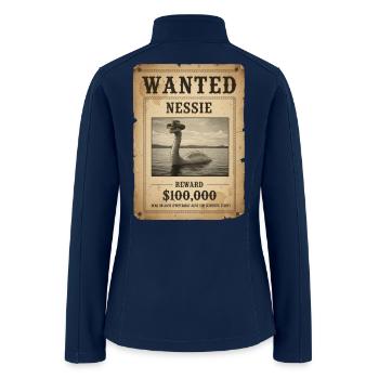 Nessie Wanted Poster Cowboy - Women’s Soft Shell Jacket - navy - Back