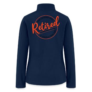 Retired Circle Stamp Tee - Women’s Soft Shell Jacket - navy - Back