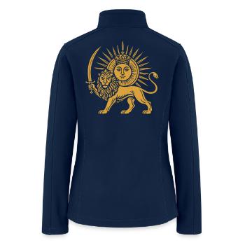 Solar Crowned Lion Emblem - Women’s Soft Shell Jacket - navy - Back