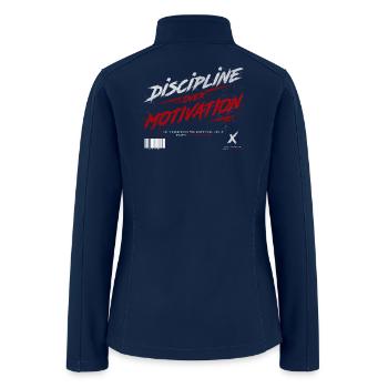 Discipline Over Motivation Graffiti - Women’s Soft Shell Jacket - navy - Back