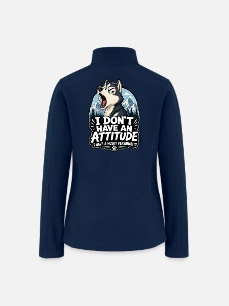Husky Attitude - Women’s Soft Shell Jacket - navy