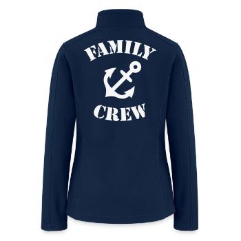 Family Crew (Anchor / Crew Complement / White) - Women’s Soft Shell Jacket - navy - Back