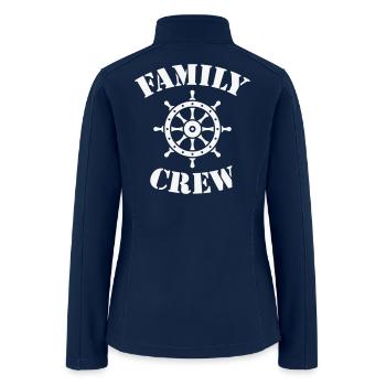Family Crew (Ship's Wheel / Crew Complement / W) - Women’s Soft Shell Jacket - navy - Back