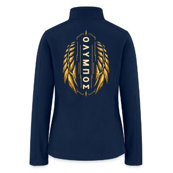Olympus Gold Laurel Emblem - Women’s Soft Shell Jacket - navy - Back